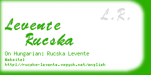 levente rucska business card